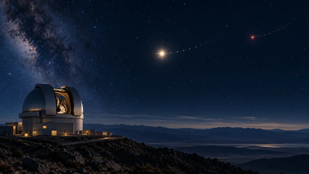 Observatory and astrometric motion paths showing the YSES 2 b background-star correction